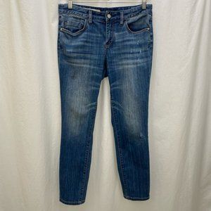 Pilcro and the Letterpress Distressed Jean.  No size tags.